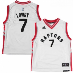 Mens Adidas Toronto Raptors 7 Kyle Lowry Authentic White NBA Jersey