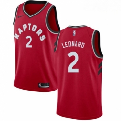 Mens Nike Toronto Raptors 2 Kawhi Leonard Swingman Red NBA Jersey Icon Edition 