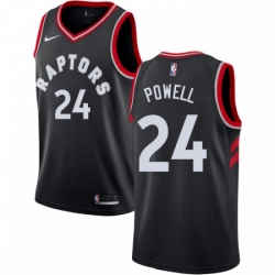 Mens Nike Toronto Raptors 24 Norman Powell Swingman Black Alternate NBA Jersey Statement Edition 