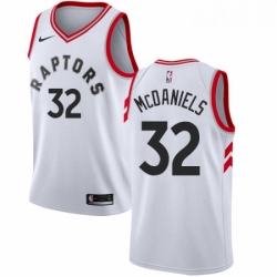 Mens Nike Toronto Raptors 32 KJ McDaniels Swingman White NBA Jersey Association Edition 