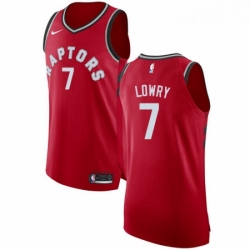 Mens Nike Toronto Raptors 7 Kyle Lowry Authentic Red Road NBA Jersey Icon Edition