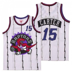 Raptors 15 Vince Carter White Big Logo Retro Jersey 8