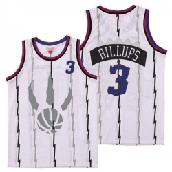 Raptors 3 Chauncey Billups White Gray Logo Retro Jersey 5