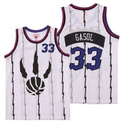 Raptors 33 Marc Gasol White Throwback Jersey