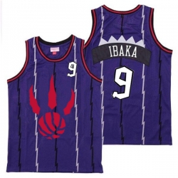 Raptors 9 Serge Ibaka Purple Throwback Jerseys