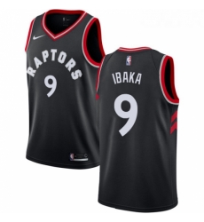 Womens Nike Toronto Raptors 9 Serge Ibaka Swingman Black Alternate NBA Jersey Statement Edition