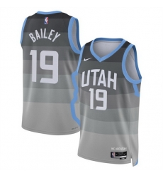 Men Utah Jazz 19 Ace Bailey Grey 2025 26 City Edition Stitched Basketball Jersey