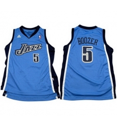 Men Utah Jazz  5 Carlos Boozer Blue Stitched Basketball Jersey