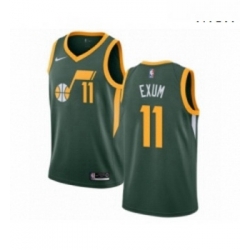 Mens Nike Utah Jazz 11 Dante Exum Green Swingman Jersey Earned Edition