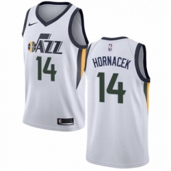 Mens Nike Utah Jazz 14 Jeff Hornacek Authentic NBA Jersey Association Edition