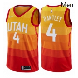 Mens Nike Utah Jazz 4 Adrian Dantley Authentic Orange NBA Jersey City Edition