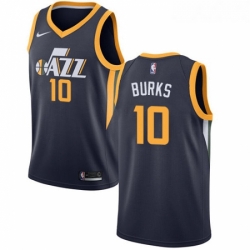 Womens Nike Utah Jazz 10 Alec Burks Swingman Navy Blue Road NBA Jersey Icon Edition