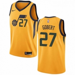 Womens Nike Utah Jazz 27 Rudy Gobert Authentic Gold NBA Jersey Statement Edition