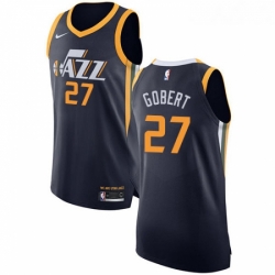 Womens Nike Utah Jazz 27 Rudy Gobert Authentic Navy Blue Road NBA Jersey Icon Edition