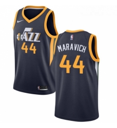 Youth Nike Utah Jazz 44 Pete Maravich Swingman Navy Blue Road NBA Jersey Icon Edition