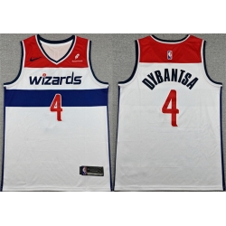 Men Washington Wizards  4 AJ Dybantsa White 2026 Association Edition Draft Stitched Basketball Jersey