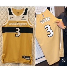 Men Washington Wizards Trae Young #3 Gold Edition Jersey