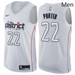 Mens Nike Washington Wizards 22 Otto Porter Swingman White NBA Jersey City Edition 