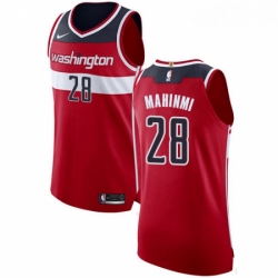 Mens Nike Washington Wizards 28 Ian Mahinmi Authentic Red Road NBA Jersey Icon Edition 