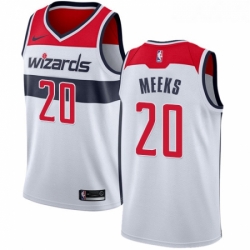 Youth Nike Washington Wizards 20 Jodie Meeks Swingman White Home NBA Jersey Association Edition 