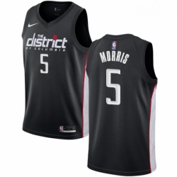 Youth Nike Washington Wizards 5 Markieff Morris Swingman Black NBA Jersey City Edition 