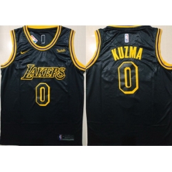 Lakers 0 Kyle Kuzma Black Nike City Edition Swingman Jersey