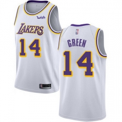 Lakers  14 Danny Green White Basketball Swingman Association Edition Jersey