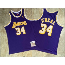 Lakers 34 Shaquille O 27Neal Purple 1996 97 Hardwood Classics Jersey