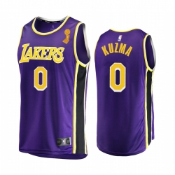 Los Angeles Lakers Kyle Kuzma 2020 NBA Finals Champions Jersey Purple Replica Statement