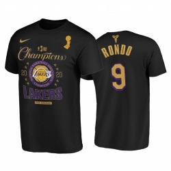 Los Angeles Lakers Rajon Rondo 2020 NBA Finals Champions T-Shirt Black Locker Room