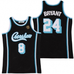 Men Lakers Front 8 Back 24 Kobe Bryant Black Crenshaw Editon Jersey