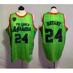 Men Los Angeles Lakers 24 Kobe Bryant Green Black Mamba Stitched Basketball Jersey