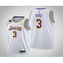 Men Los Angeles Lakers 3 Anthony Davis 2020 NBA Finals Champions Association White Jersey