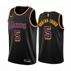 Men Los Angeles Lakers 5 Talen Horton Tucker Black NBA Swingman 2020 21 Earned Edition Jer