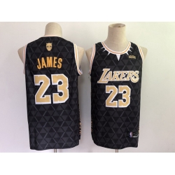 Men Men-27s-Los-Angeles-Los Angeles Lakers--2323-LeBron-James-Black-Panther-Limiter-Stitched-NBA-Jersey-9911-18033