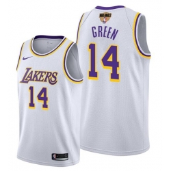 Men's Los Angeles Lakers #14 Danny Green White Stitched NBA Jersey