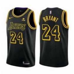 Men's Los Angeles Lakers #24 Kobe Bryant Black Stitched Basketball Jersey