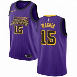 Mens Nike Los Angeles Lakers 15 Moritz Wagner Swingman Purple NBA Jersey City Edition 