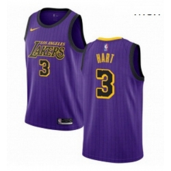 Mens Nike Los Angeles Lakers 3 Josh Hart Swingman Purple NBA Jersey City Edition 