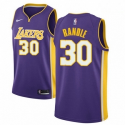 Mens Nike Los Angeles Lakers 30 Julius Randle Swingman Purple NBA Jersey Statement Edition 