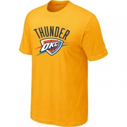 nba oklahoma city thunder T-ahirt yellow