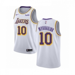 Womens Los Angeles Lakers 10 Sviatoslav Mykhailiuk Authentic White Basketball Jersey Association Edition 