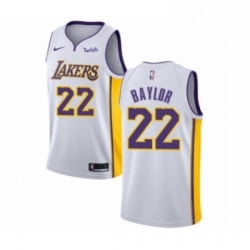 Womens Los Angeles Lakers 22 Elgin Baylor Authentic White Basketball Jersey Association Edition