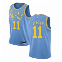 Womens Nike Los Angeles Lakers 11 Michael Beasley Authentic Blue Hardwood Classics NBA Jersey 