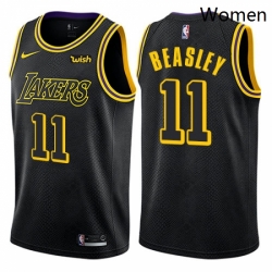 Womens Nike Los Angeles Lakers 11 Michael Beasley Swingman Black NBA Jersey City Edition 