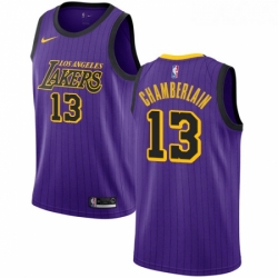 Womens Nike Los Angeles Lakers 13 Wilt Chamberlain Swingman Purple NBA Jersey City Edition