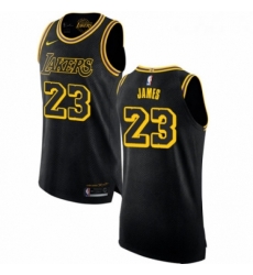 Womens Nike Los Angeles Lakers 23 LeBron James Swingman Black NBA Jersey City Edition 