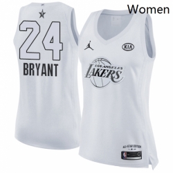 Womens Nike Los Angeles Lakers 24 Kobe Bryant Swingman White 2018 All Star Game NBA Jersey