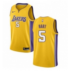 Womens Nike Los Angeles Lakers 5 Josh Hart Swingman Gold Home NBA Jersey Icon Edition 