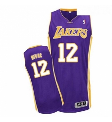 Youth Adidas Los Angeles Lakers 12 Vlade Divac Authentic Purple Road NBA Jersey